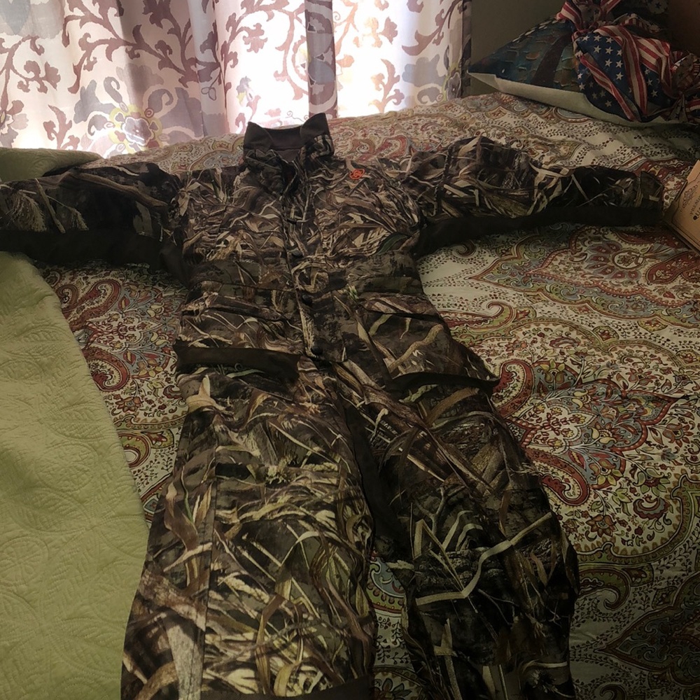 Game winner camouflage coveralls.
